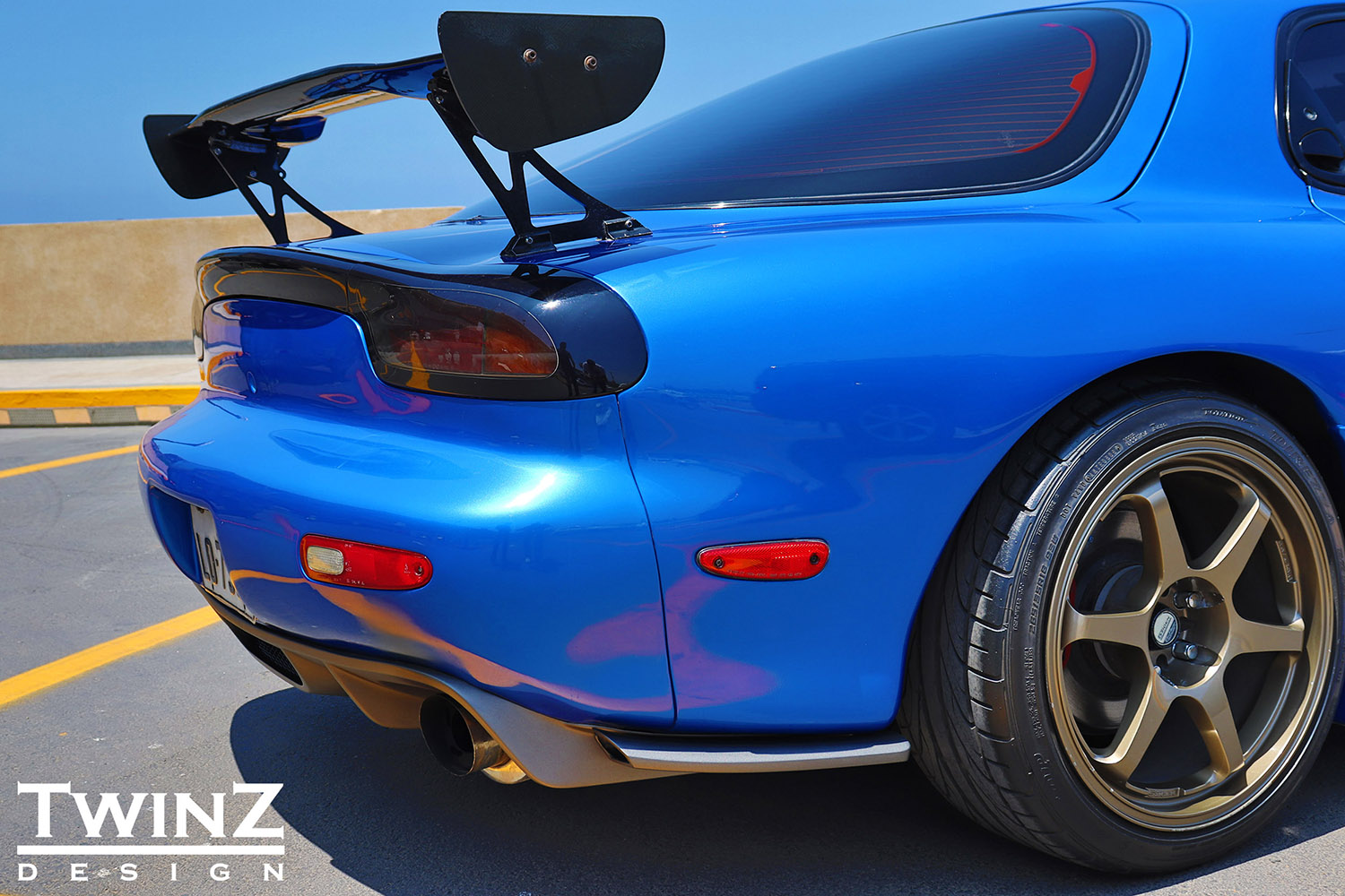 RX7 Rear Side Lips Type 1 (for Type 1 and 2 Diffusers) Twinz Design